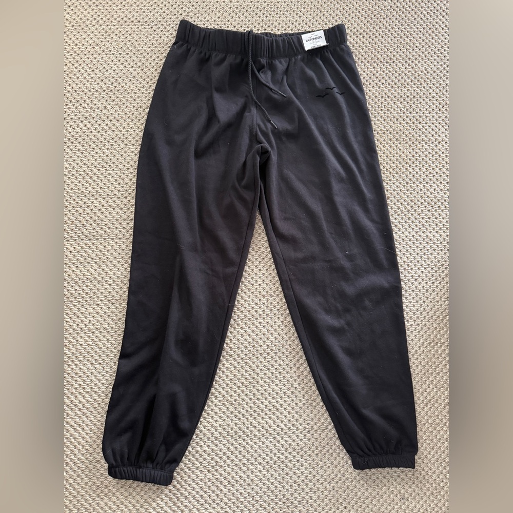 LAZYPANTS Fleece-Lined Joggers – Black (Women’s Large)